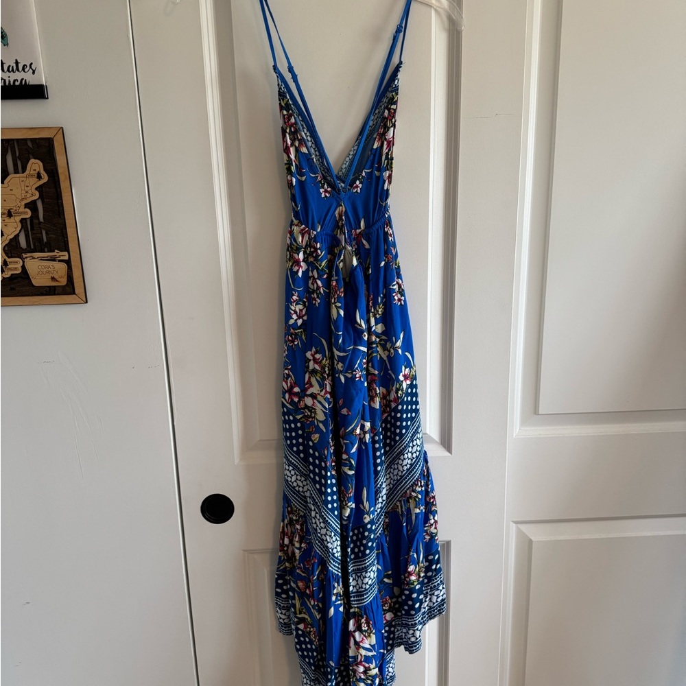 Jealous Tomato Blue Pink Ruffled Sundress - Picture 4 of 6